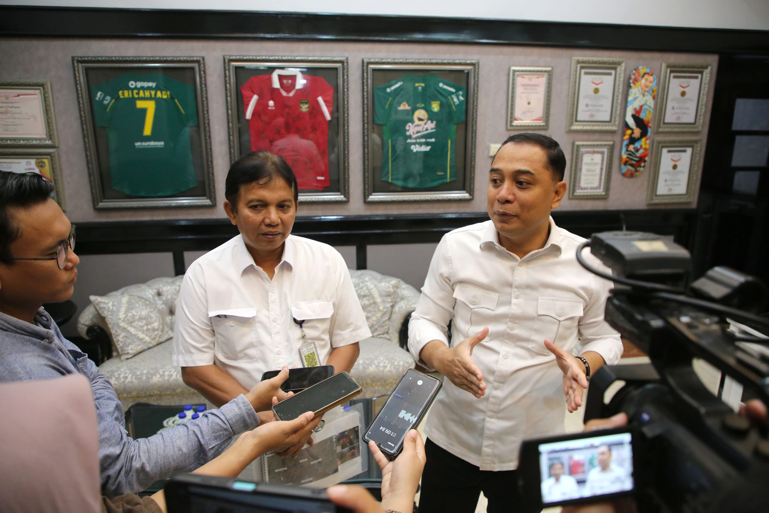 Pertemuan pemkot Surabaya dengan BPWS Kementerian PUPR.